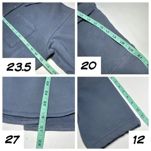 Allen Allen, USA Beach Oversized Jersey Fleece Button Up Shirt VTG Women's S-M - Picture 8 of 9